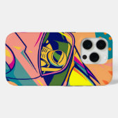 Pop Art Astronaut Driving Rocket Car Case-Mate iPhone Case (Achterkant (horizontaal))