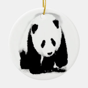 Pop Art Baby Panda Keramisch Ornament