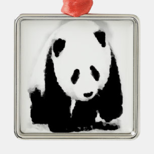 Pop Art Baby Panda Metalen Ornament