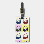 Pop Art Baby Pandas Bagagelabel (Voorkant verticaal)