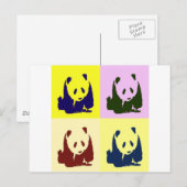 Pop Art Baby Pandas Briefkaart (Voorkant / Achterkant)