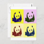 Pop Art Baby Pandas Briefkaart (Voorkant / Achterkant)