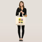 Pop Art Baby Pandas Grote Tote Bag (Voorkant (model))