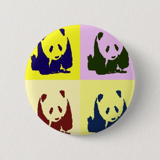 Pop Art Baby Pandas Ronde Button 5,7 Cm (Voorkant)