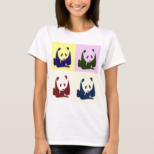 Pop Art Baby Pandas T-shirt (Voorkant)