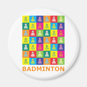 Pop Art Badminton Magneet