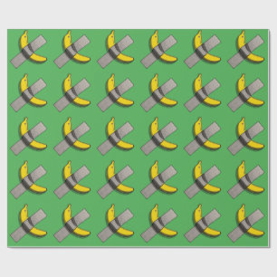 Pop Art Banaan en Duct Tape Grafisch met Halftone Cadeaupapier