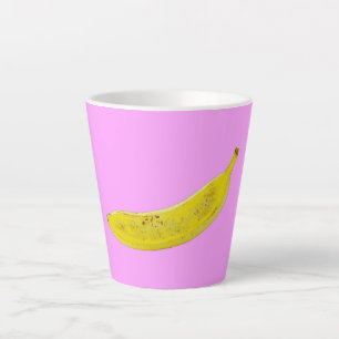 Pop Art Banana in geel Latte Mok