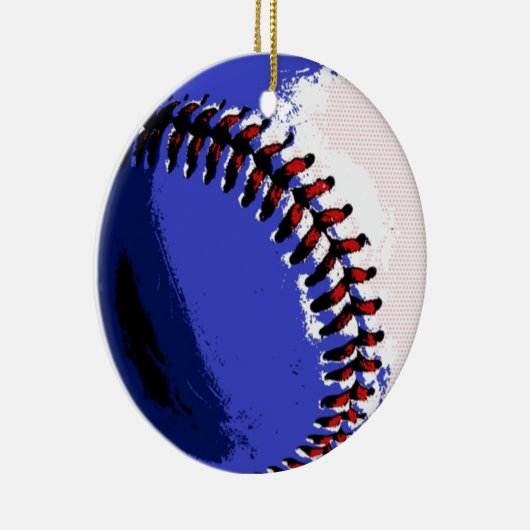 Pop Art Baseball Keramisch Ornament (Rechts)