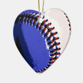 Pop Art Baseball Keramisch Ornament (Links)