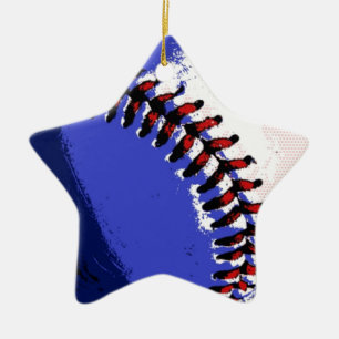 Pop Art Baseball Keramisch Ornament