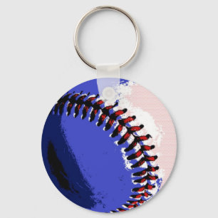 Pop Art Baseball Sleutelhanger