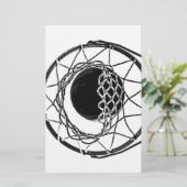 Pop Art Basketbal Briefpapier (Staand voorkant)