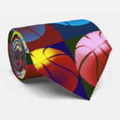 Pop Art Basketbal Hals Draag Stropdas (Opgerold)