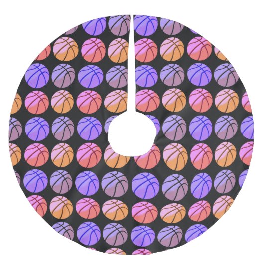 Pop Art Basketbal Kerstboom Rok (Voorkant)
