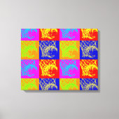 Pop Art Basketbal Uniek Trendy Ingewikkeld Canvas (Voorkant)