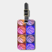 Pop Art Basketball Bagagelabel (Voorkant verticaal)