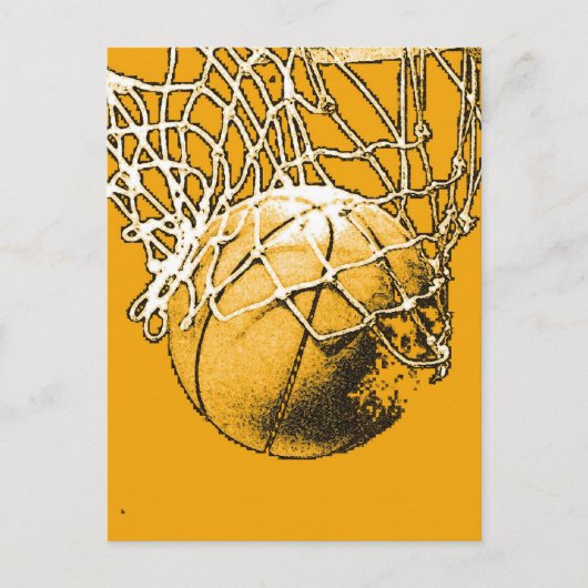 Pop Art Basketball Briefkaart (Voorkant)
