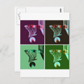 Pop Art Basketball Briefkaart (Voorkant / Achterkant)