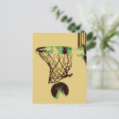 Pop Art Basketball Briefkaart (Staand voorkant)