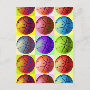 Pop Art Basketball Briefkaart