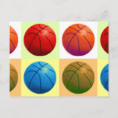 Pop Art Basketball Briefkaart (Voorkant)