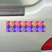 Pop Art Basketball Bumpersticker (Op auto)