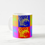 Pop Art Basketball Classique Blanc Café Mug (Devant gauche)