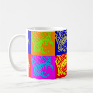 Pop Art Basketball Classique Blanc Café Mug