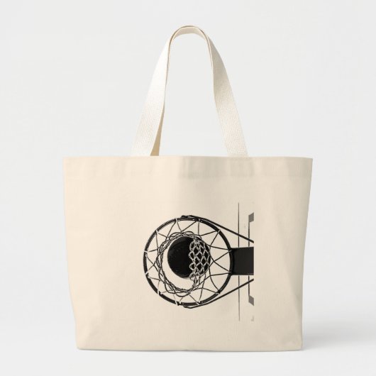 Pop Art Basketball Grote Tote Bag (Voorkant)