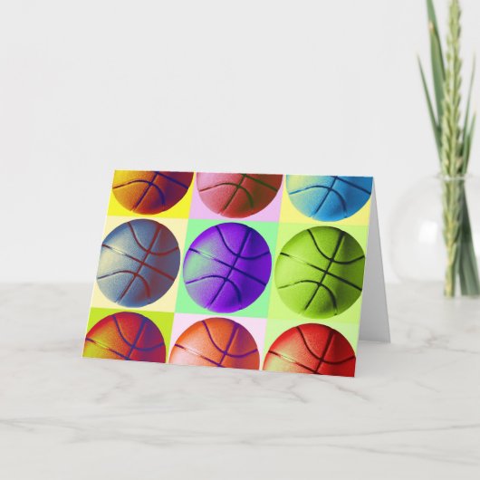 Pop Art Basketball Kaart (Voorkant)