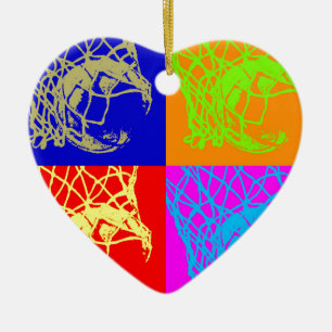 Pop Art Basketball Keramisch Ornament