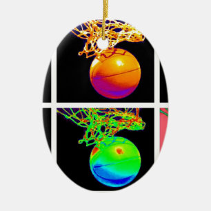 Pop Art Basketball Keramisch Ornament