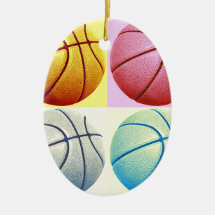 Pop Art Basketball Keramisch Ornament