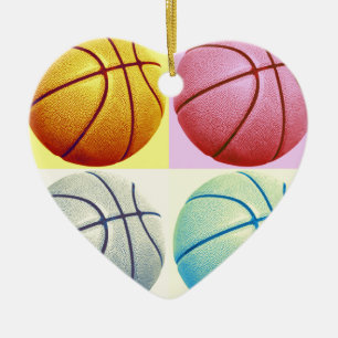 Pop Art Basketball Keramisch Ornament
