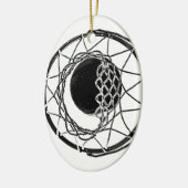 Pop Art Basketball Keramisch Ornament (Links)