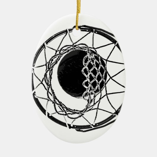 Pop Art Basketball Keramisch Ornament (Voorkant)