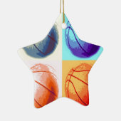 Pop Art Basketball Keramisch Ornament (Rechts)
