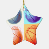 Pop Art Basketball Keramisch Ornament (Links)