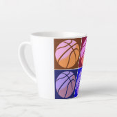Pop Art Basketball Latte Mok (Linkerhoek)