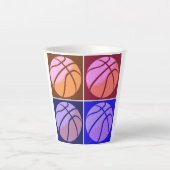 Pop Art Basketball Latte Mok (Voorkant)