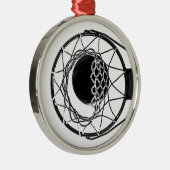 Pop Art Basketball Metalen Ornament (Rechts)