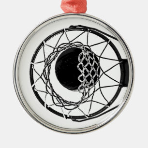 Pop Art Basketball Metalen Ornament