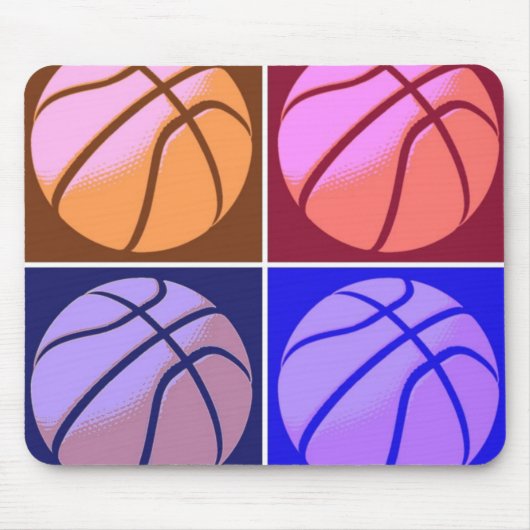 Pop Art Basketball Muismat (Voorkant)