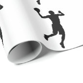 Pop Art Basketball Player Silhouette Cadeaupapier (Rol Hoek)