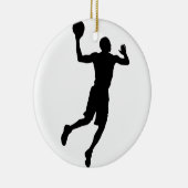 Pop Art Basketball Player Silhouette Keramisch Ornament (Rechts)