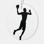 Pop Art Basketball Player Silhouette Keramisch Ornament (Links)