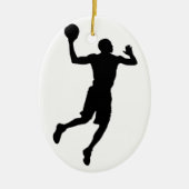 Pop Art Basketball Player Silhouette Keramisch Ornament (Voorkant)