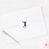 Pop Art Basketball Player Silhouette Ster Sticker (Envelop)
