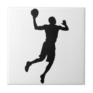 Pop Art Basketball Player Silhouette Tegeltje